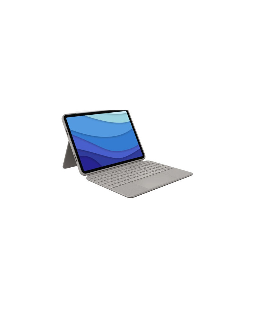 Logitech Combo Touch Keyboard/Cover Case in Sand 920-010223 for iPad Pro 12.9-inch (5th gen)