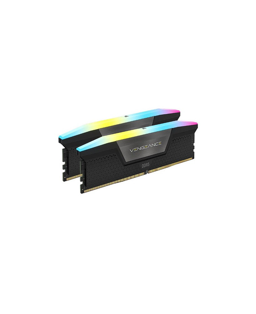 Corsair Vengeance RGB 32GB (2x16GB) DDR5 Black Gaming Memory CMH32GX5M2B6400C32