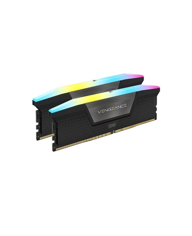 Corsair Vengeance RGB 32GB (2x16GB) DDR5 Black Gaming Memory CMH32GX5M2B6400C32