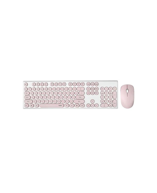 Rapoo X260S Wireless Optical Mouse and Keyboard in Pink X260S-PINK