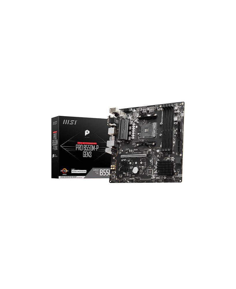 MSI PRO B550M-P GEN3 AMD B550 Micro ATX Gaming Desktop Motherboard