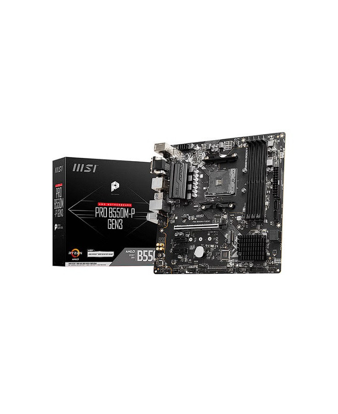 MSI PRO B550M-P GEN3 AMD B550 Micro ATX Gaming Desktop Motherboard