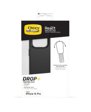 OtterBox React Drop Resistant Black Carrying Case Apple iPhone 14 Pro Smartphone 77-92291