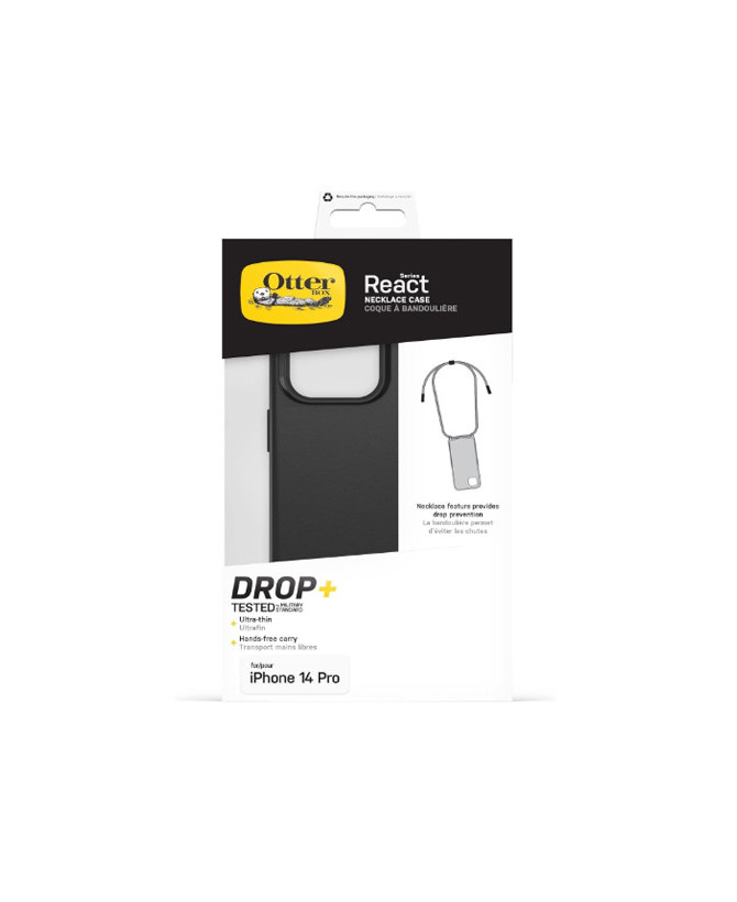 OtterBox React Drop Resistant Black Carrying Case Apple iPhone 14 Pro Smartphone 77-92291