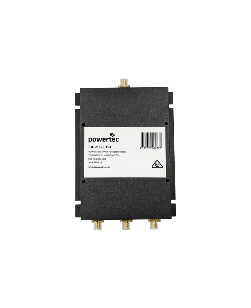 Powertec RF 3-Way 698 to 3800 MHz SMA Female Power Divider IBC-PT-00104 / PCM-PD3-6938.SA2