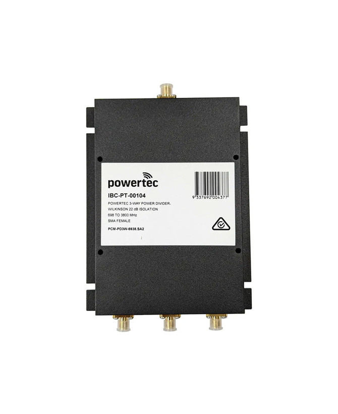 Powertec RF 3-Way 698 to 3800 MHz SMA Female Power Divider IBC-PT-00104 / PCM-PD3-6938.SA2