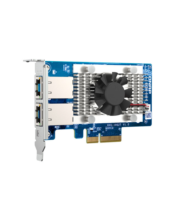 QNAP PCIe Gen3 X4 5-Speed 10GBE Dual-Port BaseT Network Expansion Card QXG-10G2T