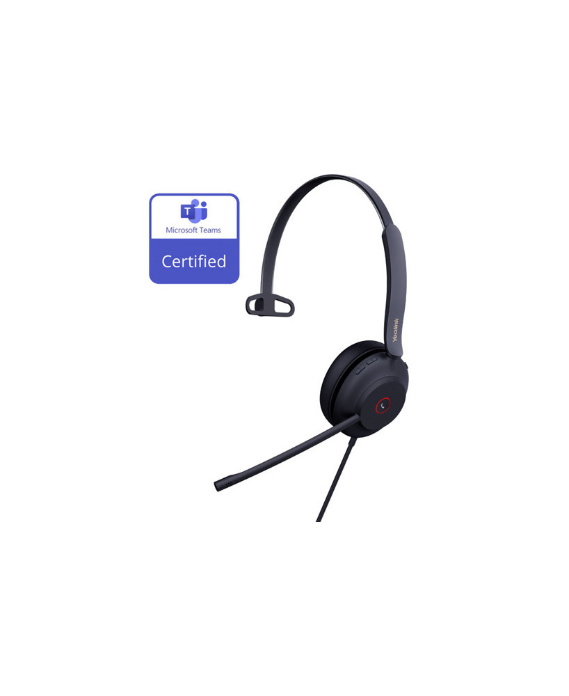 Yealink UH37 TEAMS Certified USB-C Wired Mono Headset TEAMS-UH37-M-C