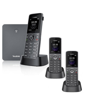 Bundle Yealink W73P High-Performance IP DECT Phone System with W73H Handset & W70B Base Station + 2X W73H Additional DECT Handsets