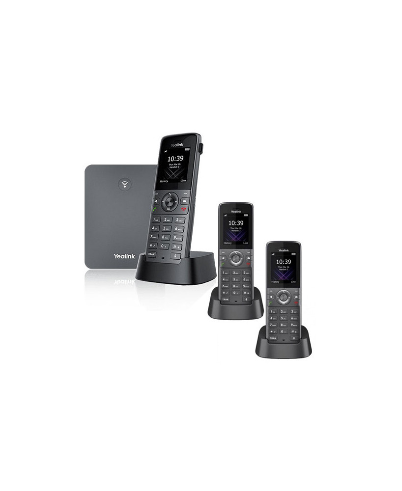 Bundle Yealink W73P High-Performance IP DECT Phone System with W73H Handset & W70B Base Station + 2X W73H Additional DECT Handsets