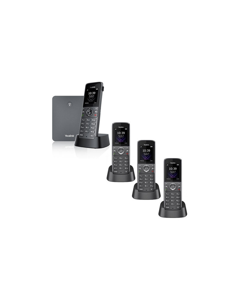 Bundle Yealink W73P High-Performance IP DECT Phone System with 3x W73H Additional DECT Handset