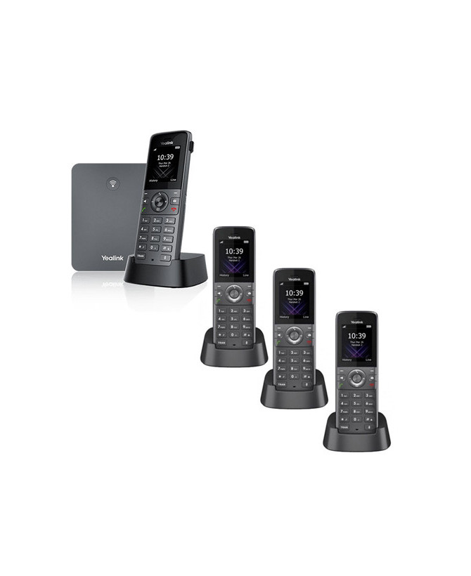 Bundle Yealink W73P High-Performance IP DECT Phone System with 3x W73H Additional DECT Handset