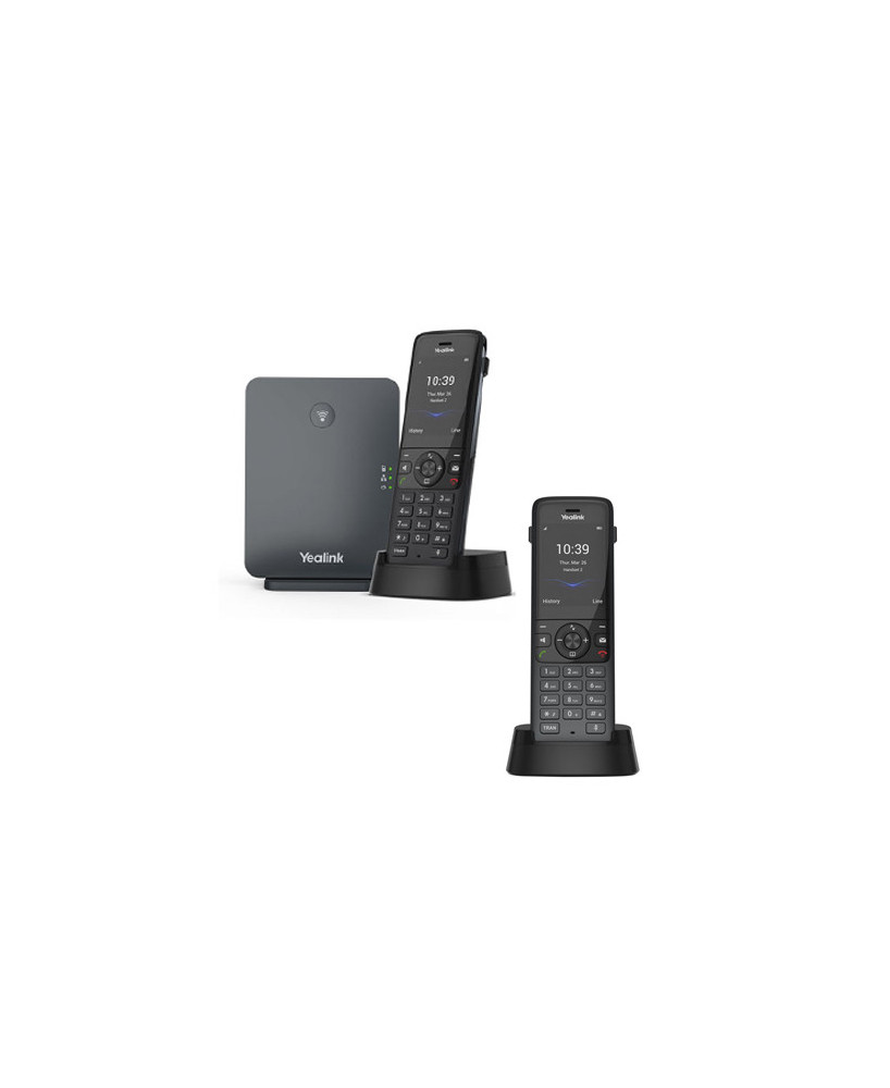 Bundle Yealink W78P Wireless DECT Phone System with W78H Handset and W70B Base Station + 1X W78H Additional Handset