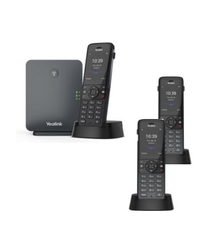 Bundle Yealink W78P Wireless DECT Phone System with W78H Handset and W70B Base Station + 2X W78H Additional Handset