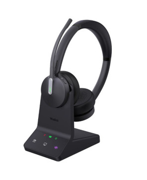 Yealink WH64 UC Certified Stereo DECT Wireless Headset with Charging Stand WH64-D-UC