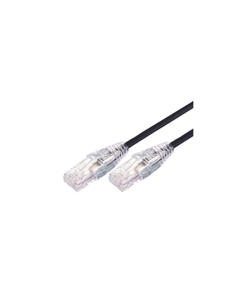 Comsol 30cm 10GBE RJ45 Ultra Thin CAT 6 UTP Snagless Patch Cable in Black UTP-.3-C6A-UT-BLK