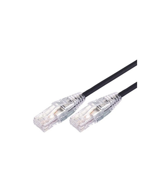 Comsol 30cm 10GBE RJ45 Ultra Thin CAT 6 UTP Snagless Patch Cable in Black UTP-.3-C6A-UT-BLK