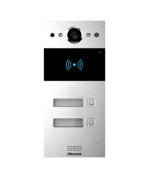 Akuvox R20B X2 SIP Surface Mount 2 Button Video Intercom with 2 Relays and RF card reader R20B-X2