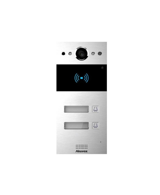 Akuvox R20B X2 SIP Surface Mount 2 Button Video Intercom with 2 Relays and RF card reader R20B-X2