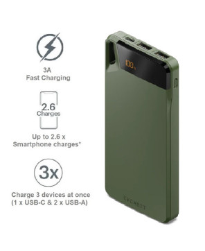 Cygnett ChargeUp Boost 4th Gen 10K mAh Power Bank in Green CY4746PBCHE