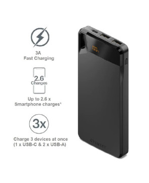 Cygnett ChargeUp Boost 4th Gen 10K mAh Power Bank in Black CY4747PBCHE