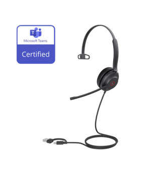 Yealink UH37 TEAMS Certified USB-C/USB-A Wired Mono Headset TEAMS-UH37-M-CA