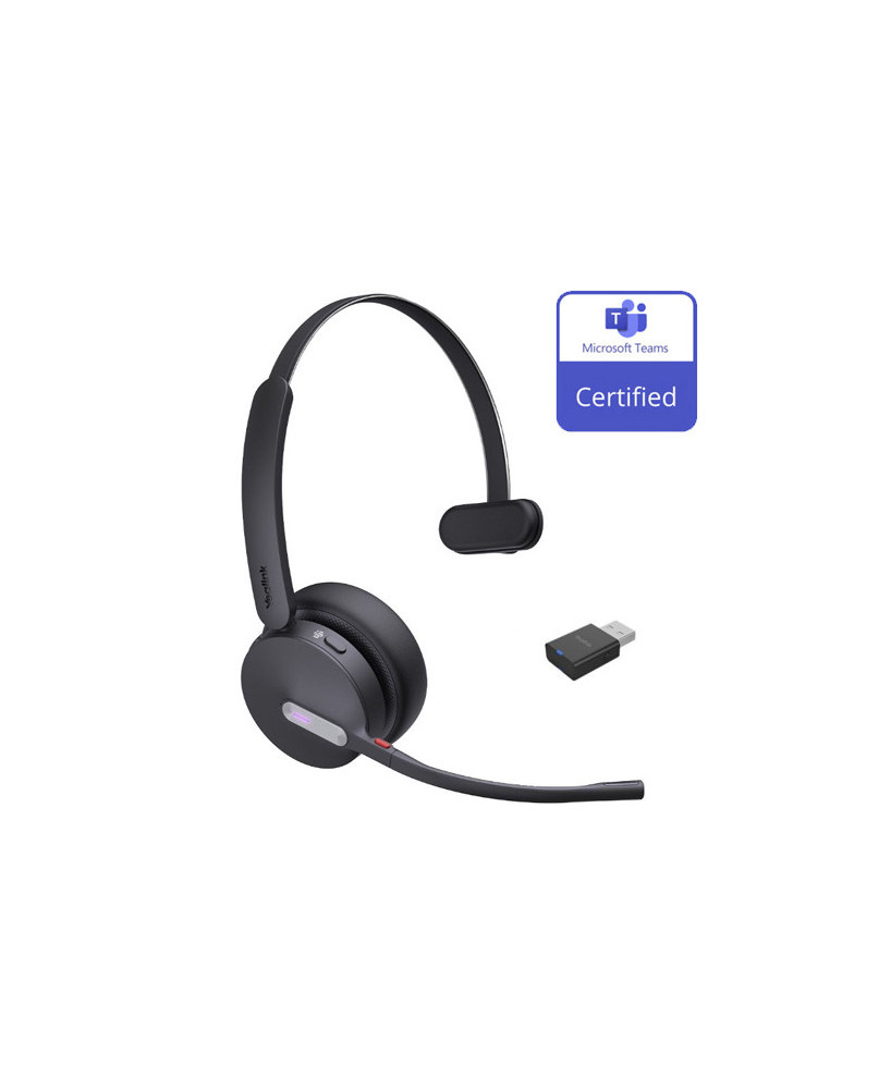 Yealink WH64 Hybrid Microsoft Teams Mono DECT Wireless Headset with USB-A WDD60 Dongle WH64-M-MS-H