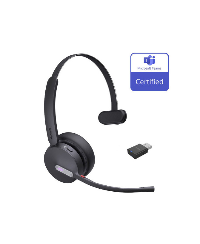 Yealink WH64 Hybrid Microsoft Teams Mono DECT Wireless Headset with USB-A WDD60 Dongle WH64-M-MS-H