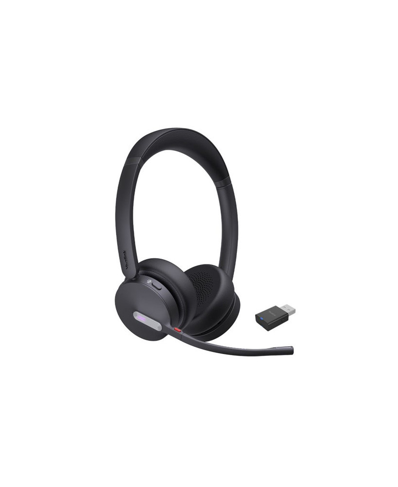 Yealink WH64 Hybrid UC Stereo DECT Wireless Headset with USB-A WDD60 Dongle WH64-D-UC-H