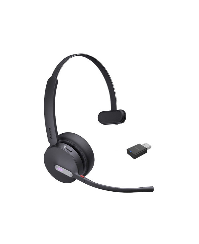 Yealink WH64 Hybrid UC Mono DECT Wireless Headset with USB-A WDD60 Dongle WH64-M-UC-H