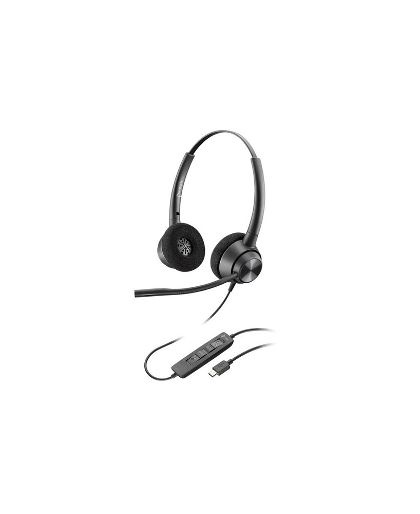 HP Poly/Plantronics EncorePro 320 USB-C Wired Stereo Headset 214571-01 / 767F9AA