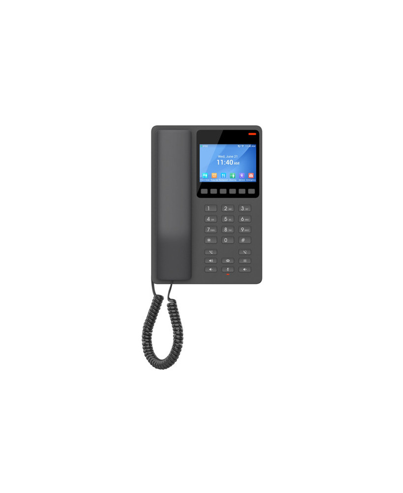 Grandstream 2-Line POE Desktop Hotel IP Phone with 3.5" Color LCD in Black GHP631