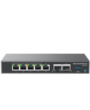 Grandstream UC + Networking Convergence Solutions with 2 x 2.5 Gigabit SFP ports, 5 x Gigabit Ethernet ports Network Switch Built-in IP PBX, firewall, and VPN router GCC6010