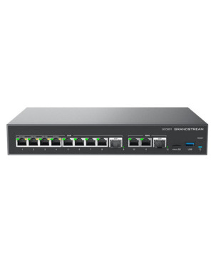 Grandstream UC + Networking Convergence Solutions with 2 x 2.5 Gigabit SFP port and 10 x Gigabit Ethernet ports Network Switch, Built-in IP PBX, Firewall, and VPN router GCC6011