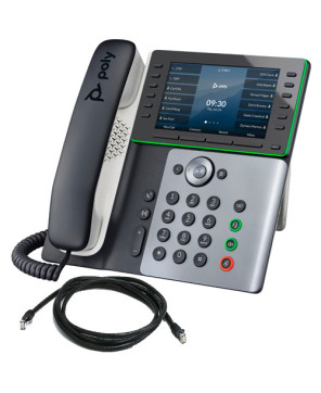 HP Poly Edge E550 IP Phone and PoE-Enabled 82M91AA