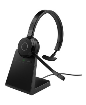 Jabra Evolve 65 TE UC Mono Bluetooth Wireless USB-A Headset Charge Stand 6693-833-499