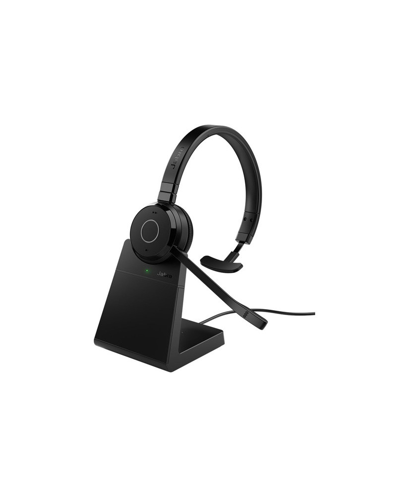 Jabra Evolve 65 TE UC Mono Bluetooth Wireless USB-A Headset Charge Stand 6693-833-499