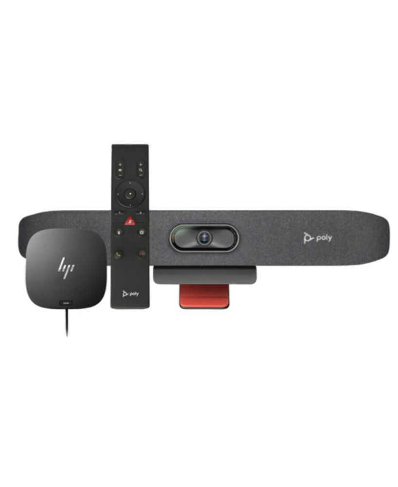 HP Poly/Plantronics Studio R30 Plus USB Video Bar and BT Remote with HP USB-C Dock G5 9U3S9AA