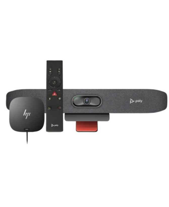 HP Poly/Plantronics Studio R30 Plus USB Video Bar and BT Remote with HP USB-C Dock G5 9U3S9AA