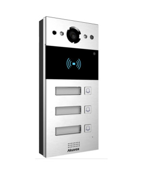 Akuvox R20B X3 SIP Surface Mount Video 3 Button Intercom with 2 Relays and RF card reader R20B-X3