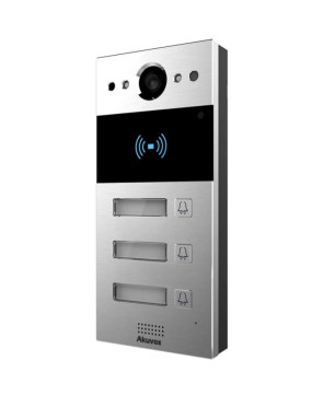 Akuvox R20B X3 SIP Surface Mount Video 3 Button Intercom with 2 Relays and RF card reader R20B-X3