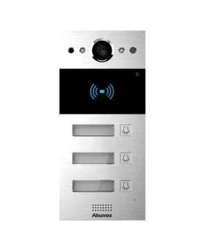 Akuvox R20B X3 SIP Surface Mount Video 3 Button Intercom with 2 Relays and RF card reader R20B-X3