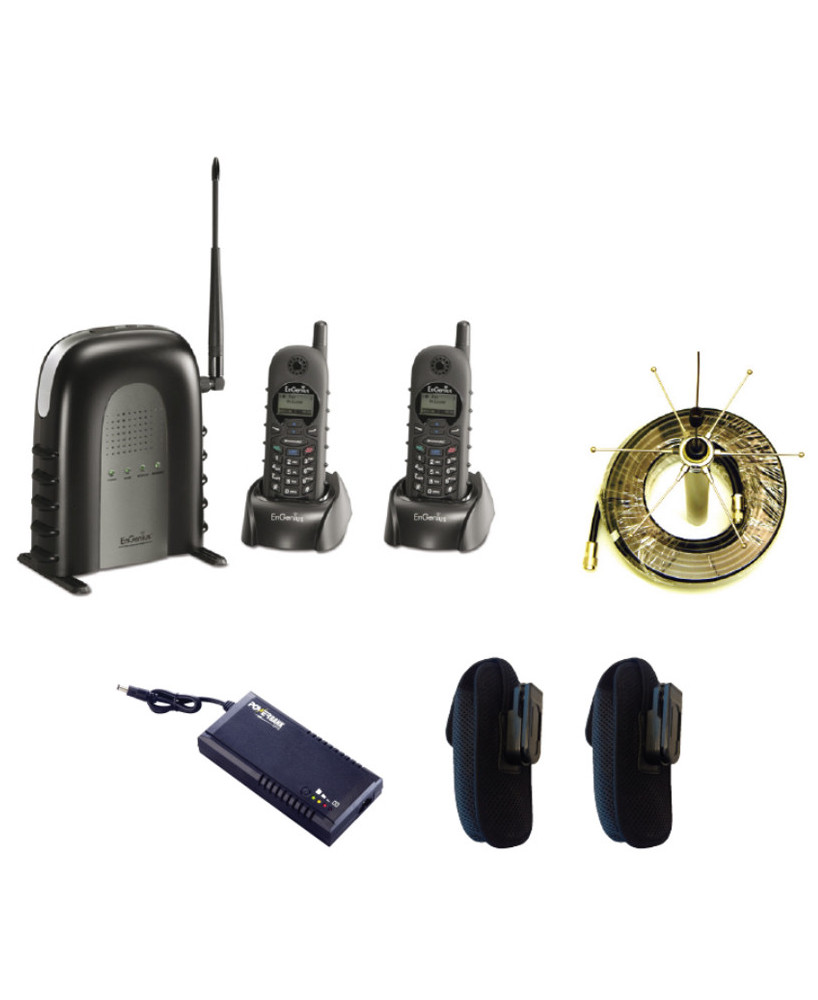 EnGenius Durafon SN902 Starter Pack (2 Handsets & External Antenna) With Bonus DC UPS