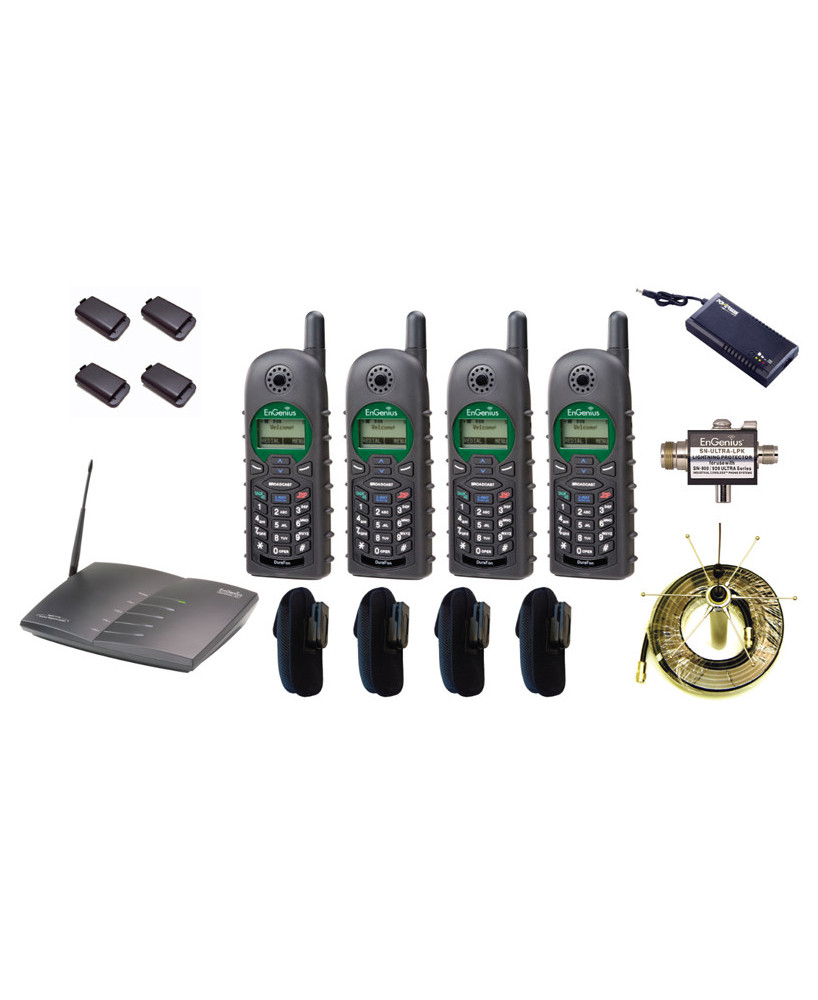 EnGenius DuraFon SP9228PRO-B20 Long-Range Cordless Quad Pack B20