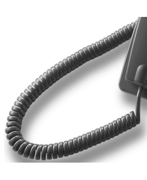 Curly Cord For Aristel DV/AV Series Handsets in Charcoal DKPCCORD