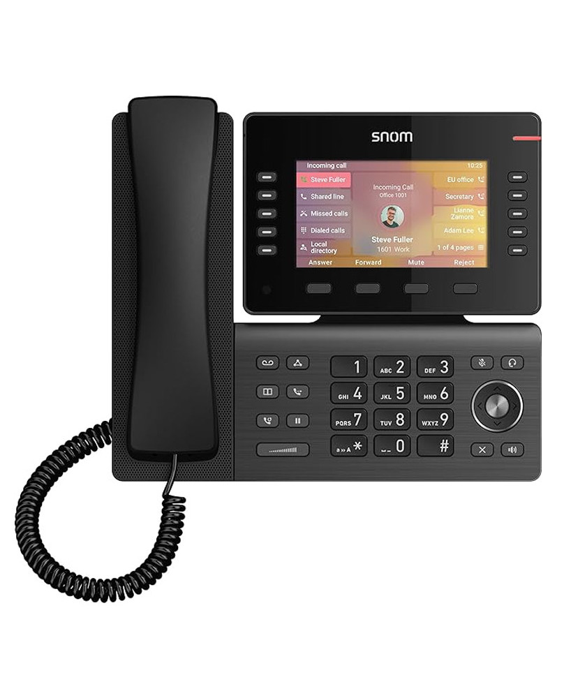 snom D865 12 Line 5.0″ IPS Colour Display Gbit port, USB, Wi-Fi, and Bluetooth IP Phone 00004536