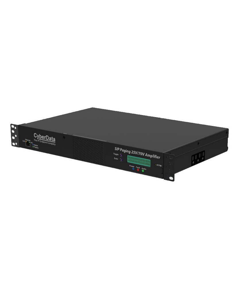 CyberData Hybrid Analog/IP 25V/70V SIP Paging  Amplifier 011579