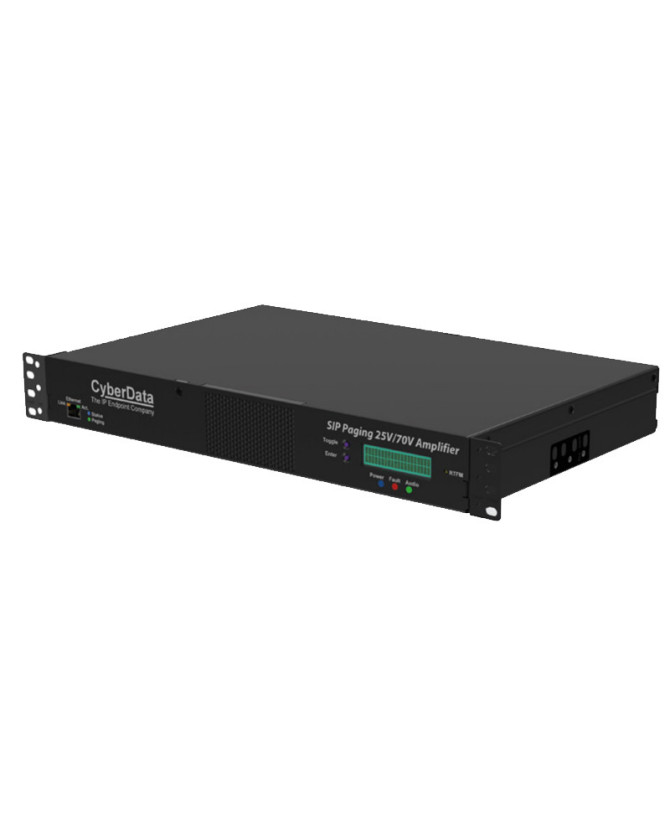 CyberData Hybrid Analog/IP 25V/70V SIP Paging  Amplifier 011579