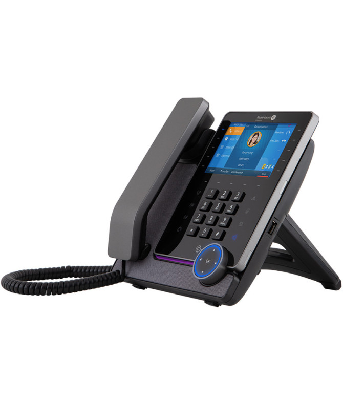 Alcatel-Lucent M8 5′ Color Screen 20 SIP accounts 2xGigabit USB A/C Bluetooth Wi-Fi PoE Corded SIP DeskPhone 3MK27009AA