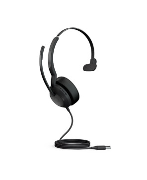 Jabra Evolve2 50 MS USB-A Bluetooth Mono Wired Headset With COMSOL 10W Wireless Charging Pad In Black 25089-899-999-CHARGER